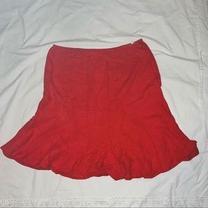 Linen Orange Skirt